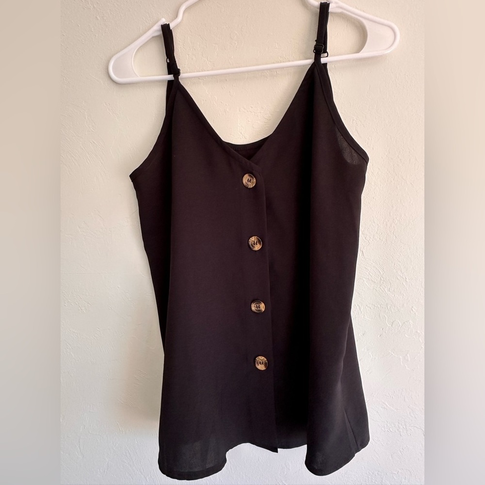 Three Blencot V-Neck Button-Down Camisole Tops, Small